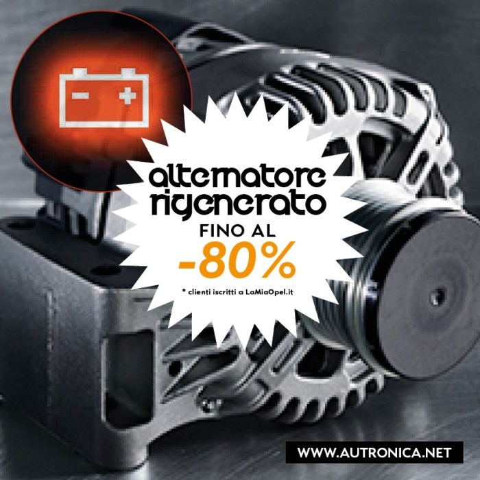 , Marzo: alternatore rigenerato fino all’80% di sconto