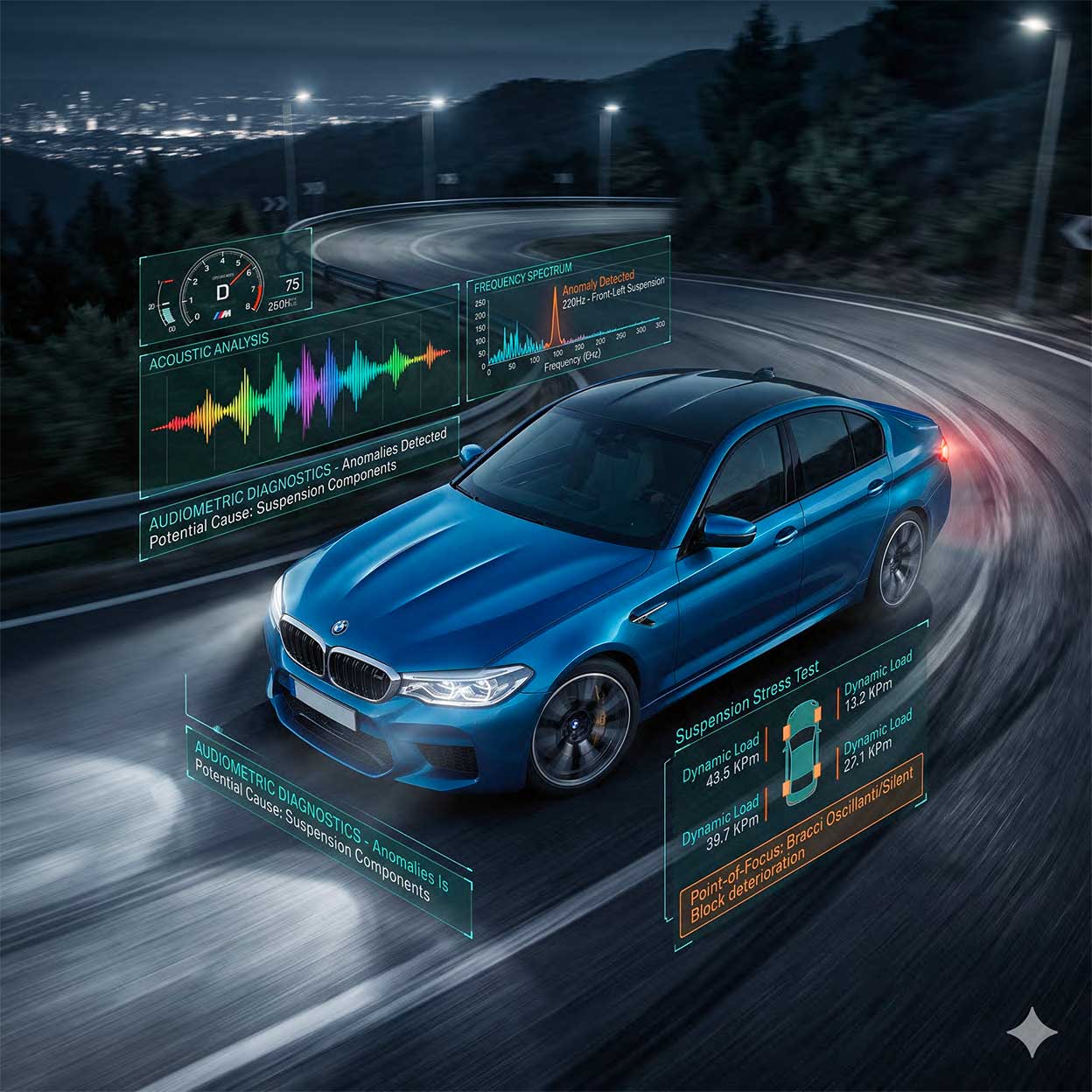Diagnosi rumori auto in corsa per Bmw, audi, mercedes, volvo